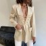 Schnürblazer für Damen beige