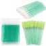 Set aplicator de gene cu sclipici Set de perii pentru gene false Perii speciale pentru extensie de gene 200 buc verde