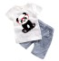 Set băieți - Tricou cu panda și pantaloni scurți J677 B