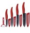 Set de cuțite ceramice VISTA - 5 buc roșu
