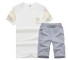 Set elegant pentru bărbați - tricou și pantaloni scurți J2289 gri