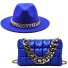 Set klobouk a kabelka modrá