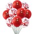 Set mit 10 Weihnachtsballons rot