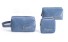 Set mit 3 Kosmetiktaschen für Damen T591 blau