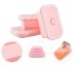 Set mit 4 faltbaren Lunchboxen rosa