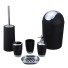 Set mit 6 Badezimmeraccessoires schwarz