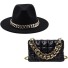 Set pălărie și geantă negru