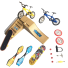 Set rampă, mini skateboard și bicicletă beige