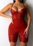 Sexy Damen-Overall aus Spitze, kurz rot