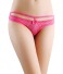 Sexy Damen-Tanga mit Strasssteinen rosa