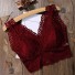 Sexy Spitzen-Bralette-BH weinrot