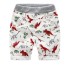 Shorts mit Dinosaurier-Print für Jungen J1329 rot