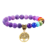 Sieben-Chakra-Armband Z258 golden