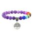 Sieben-Chakra-Armband Z258 silbern