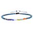 Sieben Chakra Perlenarmband blau