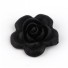 Silikónové korálky v tvare kvetinky - 10 ks čierna
