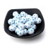 Silikonové korálky ve tvaru míčků J3219 modrá
