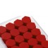 Silikónové kryty skrutiek kolies 20 ks červená
