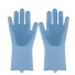 Silikonové rukavice na mytí nádobí modrá