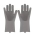 Silikonové rukavice na mytí nádobí šedá