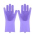 Silikonové rukavice na mytí nádobí světle fialová