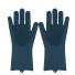 Silikónové rukavice na umývanie riadu tmavo modrá