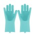 Silikónové rukavice na umývanie riadu tyrkysová