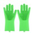 Silikónové rukavice na umývanie riadu zelená