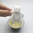 Silikónové sitko na čaj mopslík biela