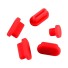 Silikónové záslepky konektorov na MacBook Pro 5 ks červená