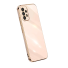 Silikonový kryt se zlatými hranami na Samsung Galaxy A04 růžová
