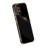 Silikónový kryt so zlatými hranami na Samsung Galaxy A04 čierna