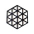 Silikónový podtácek v tvare šesťuholníka čierna