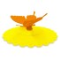 Silikonowa nasadka na kubek z motylkiem żółty
