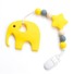 Silikonowy gryzak w kształcie słonia J3531 żółty