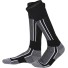 Silné lyžiarske ponožky pre mužov aj ženy Vysoké elastické termo ponožky Zimné ponožky s absorbciou vlhkosti čierna