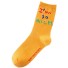 Skateboardové ponožky s nápisem žlutá