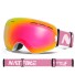 Skibrille mit Spiegeleffekt, UV400, Skifahren, Snowboardbrille, Antibeschlag-Helm, Skibrille, 17,8 x 9,8 cm rosa