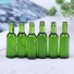 Sklenené fľaše pre bábiku 6 ks zelená