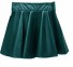 Skórzana mini spódniczka damska zielony