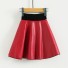 Skórzana spódnica dziewczęca L1031 czerwony
