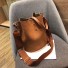 Skórzana torebka damska M698 brązowy