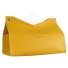 Skórzane pudełko na chusteczki żółty