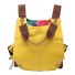 Skórzany plecak damski E926 żółty