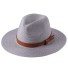 Slaměný klobouk s dvojitým páskem šedá
