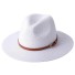 Slaměný klobouk s páskem bílá