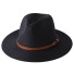 Slamený klobúk s opaskom čierna