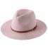Slamený klobúk s opaskom svetlo ružová