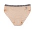 Slip mit kariertem Besatz beige