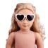 Slnečné okuliare pre bábiku biela